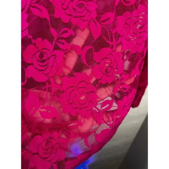 Women's Long Sleeve Floral Lace See‎ Through Top Size 2X - Picture 4 of 4